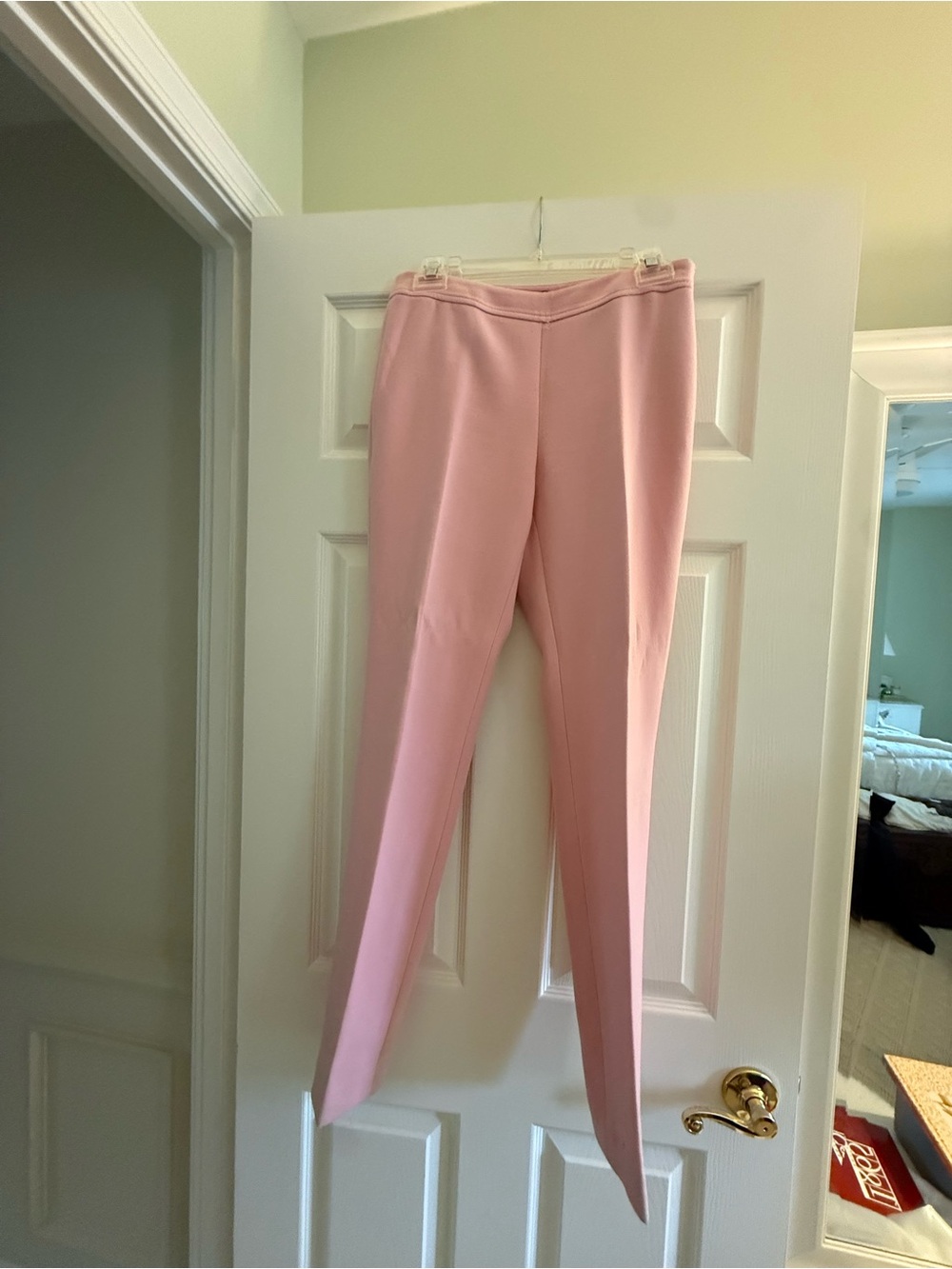 Women's Pink Slim Ponte Pants